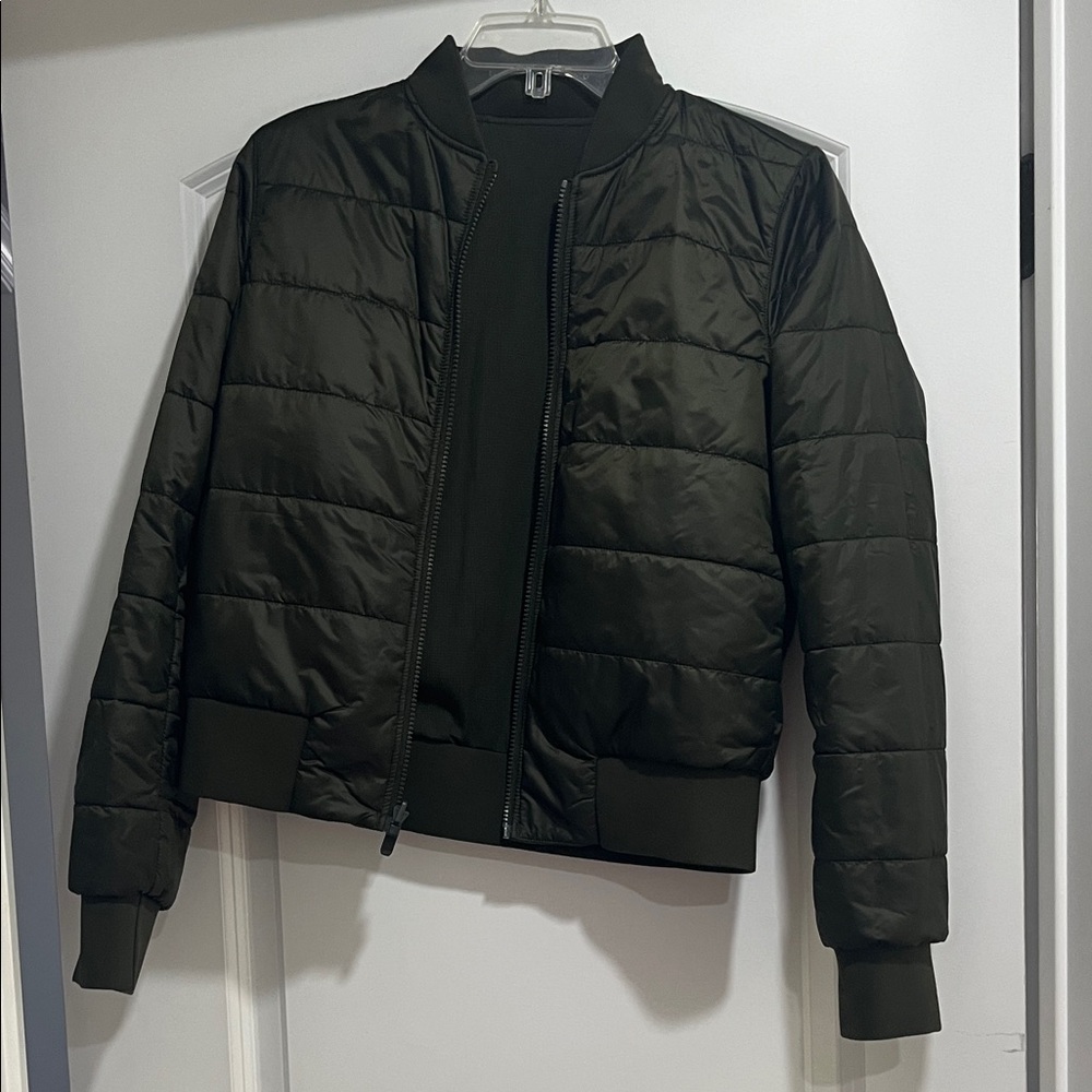 lululemon athletica Non Stop Dark Olive Reversible Bomber Jacket - Picture 4 of 12